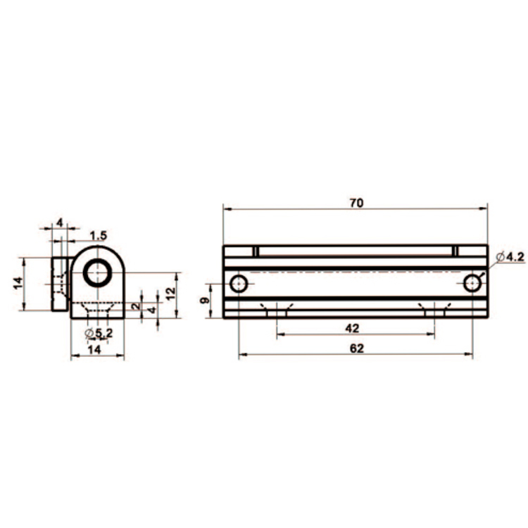 프레임 도어 직각 사다리 장착 Hinge-B2209-4